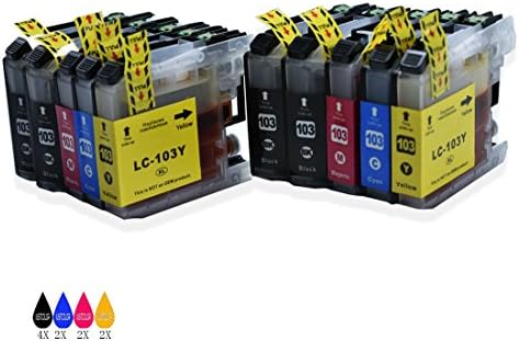 JUSTCOLOR Lc103xl Lc-103xl 103 Ink Cartridges Compatible To Brother Mfc J450dw J470dw J475dw J4610dw J4710dw J6520dw J6720dw J6920dw J4310dw J4410dw J4510dw J285dw J650dw J870dw J875dw J245 Printer