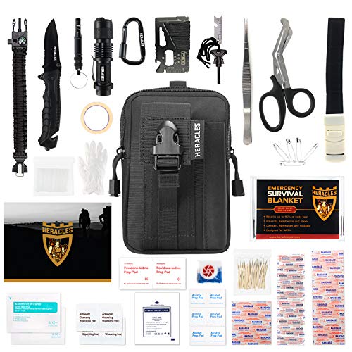 HERACLES 110 in 1 Emergency Survival Kit, First Aid Kit, Survival Gear, Survival Kit, Emergency Kit, Tactical Gear, Zombie Survival Kit, MOLLE Gear, EDC Gear, Earthquake Survival Kit