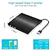 External CD Drive, USB 3.0 Ultra-Slim External DVD Drive, CD/DVD-RW Drive DVD/CD Rom Rewriter Burner Writer, High Speed Data Transfer for Laptop Desktops Win 7, 8, 10, Mac OS and Linux OS
