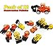 12 Pack Construction Vehicles Pull Back Style -Play Vehicles - Push and Play Engineering Trucks - Assorted Construction Designs