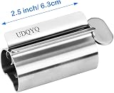 UDQYQ Toothpaste Squeezer 2 Pack Stainless Steel Tube Wringer Gloss Finish view 3