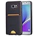 Abacus24-7 Note 5 Case, Slim Wallet Bumper Cover with Card Pocket, Black