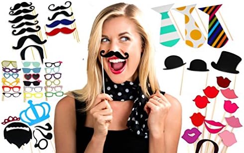 Bachelorette4Ever Super-classy Photo Props Set with Sticks for Fun Bachelorette Party- Made of variety, for Fun Selfies and Group Photos