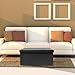 Sorbus Storage Bench Chest – Collapsible/Folding Bench Ottoman with Cover – Perfect Hope Chest, Pouffe Ottoman, Coffee Table, Seat, Foot Rest, and More – Contemporary Faux Leather (Black)