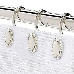 Nickel Shower Curtain Hooks, Rust Proof Shower