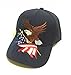 Patriotic USA American Flag Red White Blue Stars Flying Birds Baseball Cap Hat 3D Embroidery (Navy)