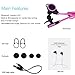 Fetta Bluetooth V4.1 Headphones Wireless Sport Headphones Stereo In-Ear Noise Cancelling Sweatproof Headphones with Mic for iPhone 6S Samsung Note LG HTC Sony iPad And Other Android Devices (Pink)