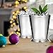 Klikel Mint Julep Cup Classic Beaded Trim Border Moscow Mule Kentucky Derby Julep Set of 2 – Stainless Steel 12oz