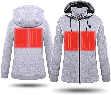 CLIMIX Women Slim Fit Heated Hoodie Jacket Kit With Battery Pack (M)