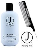 J Beverly Hills MASQUE Hair & Scalp Intensive Treatment Mask (with Sleek Steel Pin Tail Comb) (12 oz / 350 ml - RETAIL size)