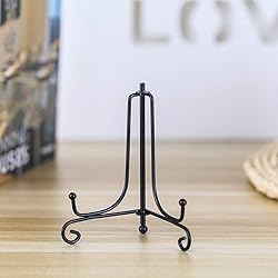 (4 pack)Iron Display Stand, Black Iron Easel Plate