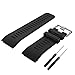 Replacement Band for Garmin Vivoactive HR GPS Smart Watch, Silicone Replacement Fitness Bands Wristbands with Metal Clasps for Garmin vivoactive HR GPS Smart Watch (Black-1)