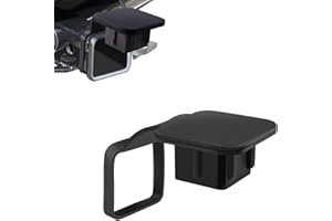getfay 1 PC Trailer Hitch Plug Insert Cover, 3.05In x 3.15In Waterproof Vehicle Hitch Plug Protector, Square Dustproof Hitch Receiver, Universal Heavy Duty Trailer Hitch Cover Replacement (Black)