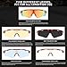 DUCO POLARIZED Sports Sunglasses Cycling Glasses With 5 Interchangeable Lenses 0028 Red-Black