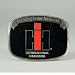 International Harvester Logo Farming Is Our Business Black Belt Buckle