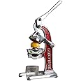 Artisan Crafted Cast Aluminum Professional Grade Manual Hand Press Juicer For Fresh Squeezed Orange, Lemon, Lime, Grapefruit and Citrus Fresh Morning Drinks, or Cooking by Verve CULTURE,Red