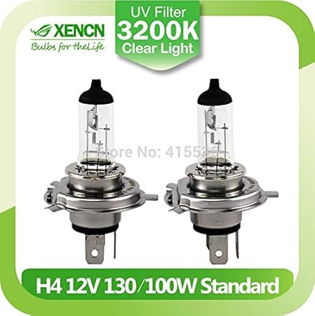 Amazon Xencn H4 P43t 12v 130 100w 30k Eマーククリアシリーズオフロード標準車のヘッドライト ハロゲンバルブオートランプ2pcs ライト ランプ 車 バイク