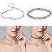 FENICAL Choker Necklace Set with 5 Removable Pendants - Black