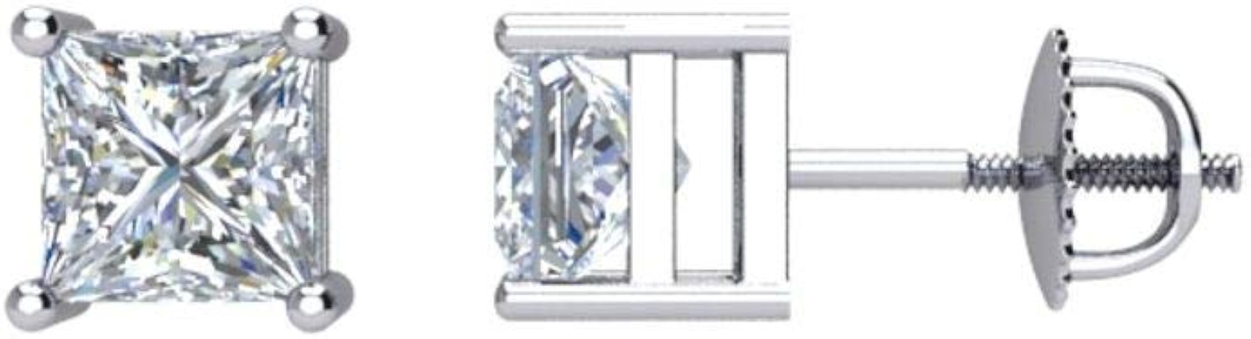 1 3 carat diamond screw back earrings
