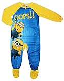 Despicable Me Little Boys Toddler Minion Footed Blanket Sleeper Pajama