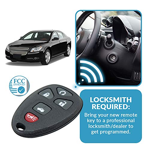 GZYF Keyless Entry Remote Control Key Fob Replacement 5-Button For GM Model 2006 - 2010 Chevrolet Cobalt 2005 - 2009 Buick LaCrosse 2005 - 2010 Pontiac G6