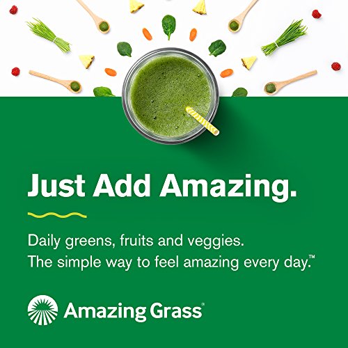 AMAZING GRASS GREENS BLEND SUPERFOOD: SUPER GREENS POWDER WITH SPIRULINA, CHLORELLA, BEET ROOT POWDER, DIGESTIVE ENZYMES, PREBIOTICS & PROBIOTICS, ORIGINAL, 60 SERVINGS (PACKAGING MAY VARY)