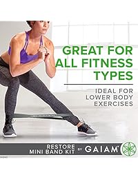 Gaiam Restore Mini Band Kit   Baja banda de resistencia para piernas y ejercicios de botas y entrenamientos