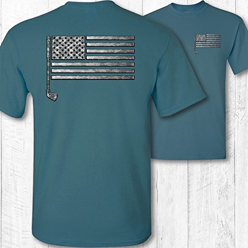 Men's American Flag Golf Shirt - Thumbnail 5