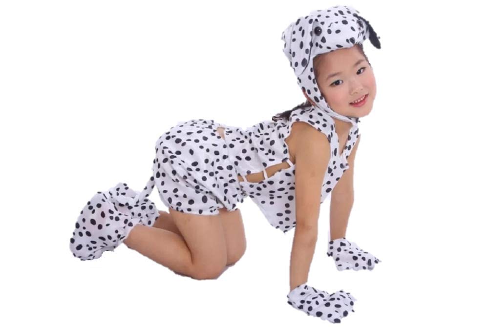 MATISSA Kids Sleeveless Animal Costumes Children's Summer Fancy Dress Party Pajama Cosplay (M (For kids 90-105 cm tall), Spotty Dog)