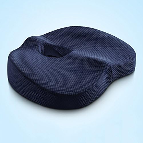 QIHANGCHEPIN Memory Foam Seat Cushion, Ergonomic Orthopedic Coccyx Cushion for Back,Tailbone,Lumbar and Spine Support and Pain Relief, for Office Chairs, Car Seat, Recliner, Wheelchair