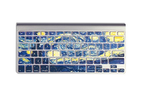 HERNGEE Starry Night by Van Gogh MacBook Keyboard Cover Compatible with MacBook Air 13" MacBook Pro 13" 15" 17" (with or Without Retina Display) and iMac Wireless