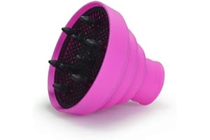 YUNAI Collapsible Silicone Hair Dryer Diffuser, Easy Storage Blow Dryer Diffuser for Hair Protection and Travel, Fits Nozzle 