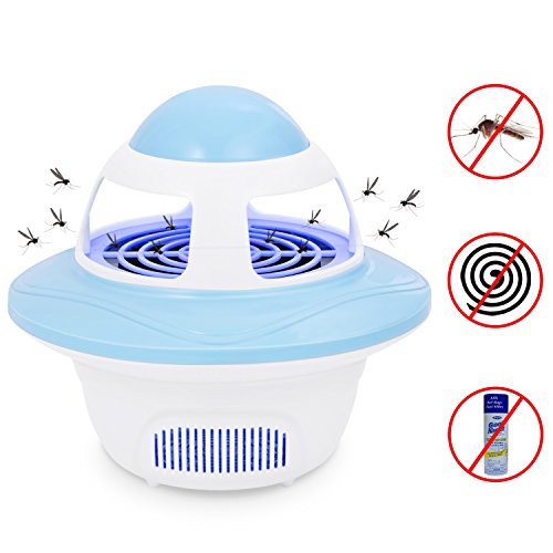 SUNNEST Electronic Indoor Bug Zapper Insect Killer Mosquito Killer Mosquito Trap, USB Powered Mosquitoes Zapper Lamp with Built in Fan LED Mosquito Catcher Killer Trap for Home Bedroom Kitchen Garden