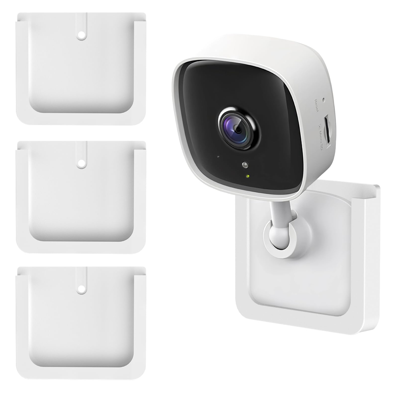 Photo 1 of 3 Pack Adhesive Wall Mount Bracket Stand for Tapo C100, C110 Camera - Strong VHB Stick On,No Drilling Camera Mount for TP Link Camera,Two Ways Installation