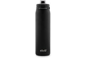 Ello Pop & Fill 22oz Stainless Steel Water Bottle with QuickFill Technology, Double Walled and Vacuum Insulated Metal, Leak P