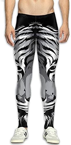 GUOJJPOP Men's Wild Stares Tiger Joggers Body Building Slim Fit Tight Workout Sweat Pants