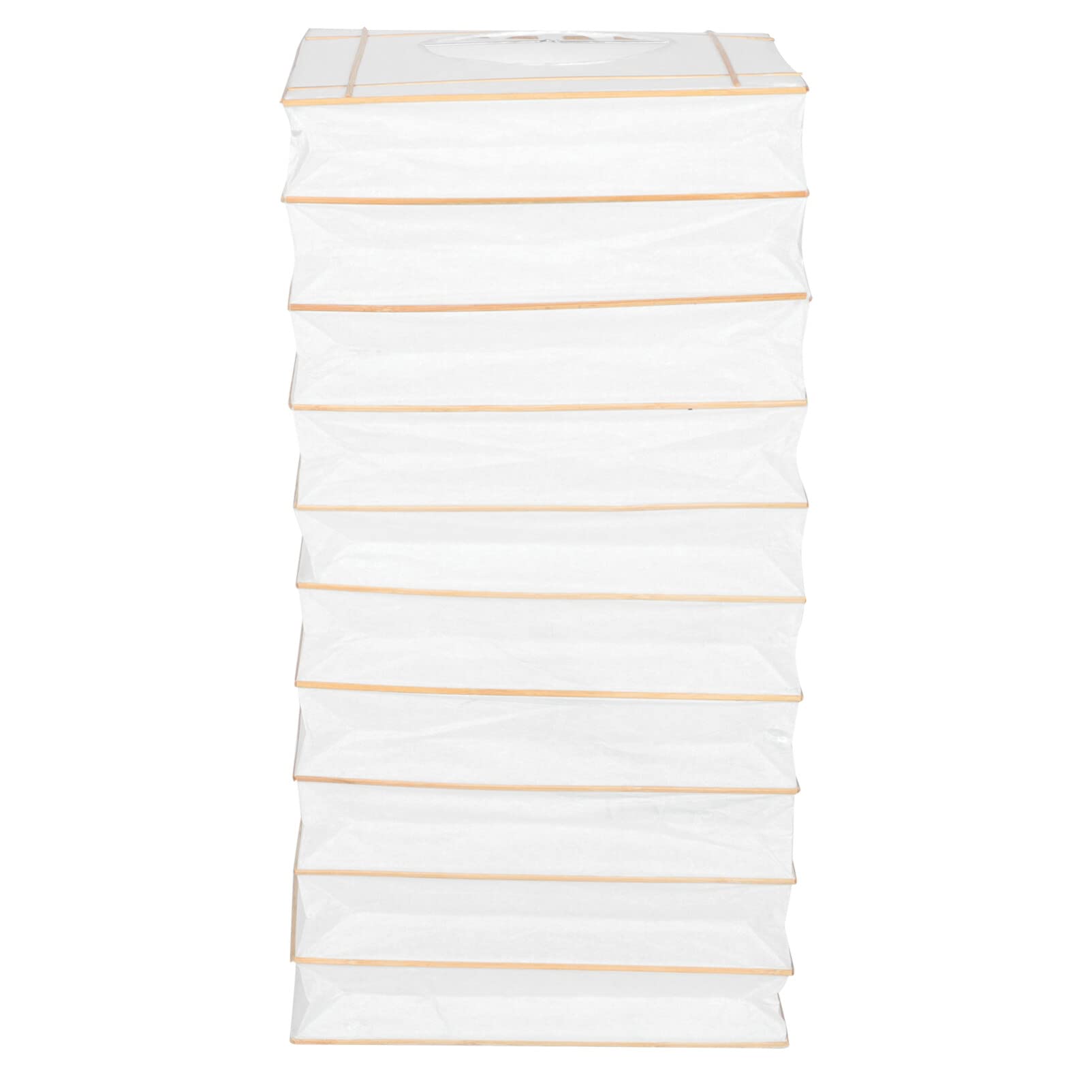 Folded Paper Lampshade Square Paper Lamp Shade Foldable Ceiling Cover Japanese Style Chandelier Shades for Floor Light Table Origami Shade