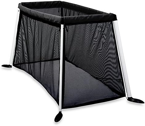 Lightweight Portable Cot In Black, Made Of Non-toxic 100% Cotton, Includes Self-inflating Mattress With Full Mesh Sides, Perfect For Indoor Or Outdoor Use