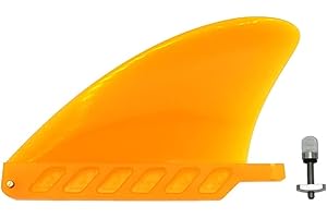 bohally 4.6" Soft Surf Fin Orange&Black for Surf Boards, SUP Paddleboards or Water SUP with No Tool fin Screw