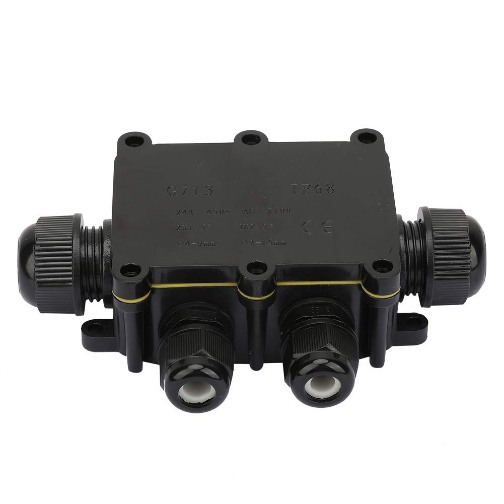 DEWIN Terminal Box,IP68 Waterproof Junction Box Electrical Enclosure Cable Connecting Terminal Block(四通)