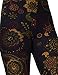 VIV Collection One Size Print Fashion Leggings, Bronze Olive Paisley