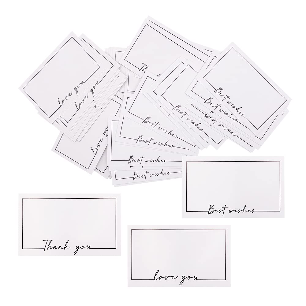 WYAN Blank Cards-80 Pcs 90x54 mm Message Card,Gift Cards,Thank you Card,for DIY Grafitti Messages,DIY Creations(Can be used with envelopes)