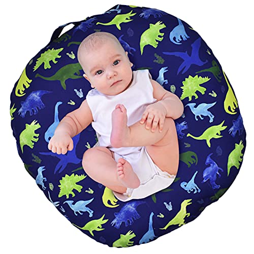 Dinosaur Lounger Cover - Blue, Breathable & Reusable Removable Slipcover for Newborn, Snugly Fit Baby Infant (Boy)