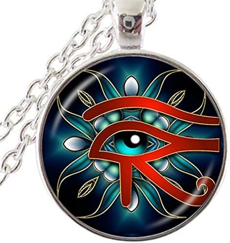 Ancient Eye of Horus Ra Ankh Necklace, Egypt Necklace