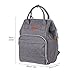 esonmus Diaper Bags Backpack Unisex Large Oxford Cloth Insulated Mommy Backpack Wear-Resistant Baby Clothes Diaper Nappy Milk Bottle Bag Travelling Backpack with Stroller Hooks-Grey