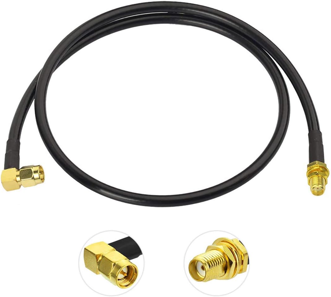 Bingfu Ham Radio Antenna Extension Relocation Cable SMA Male Right Angle to Female RG58 Coaxial Cable 1m 3 feet for Ham Radio Kenwood BaoFeng Wouxun Icom Yaesu Vertex Standard Horizon Marine VHF Radio: Home Audio & Theater