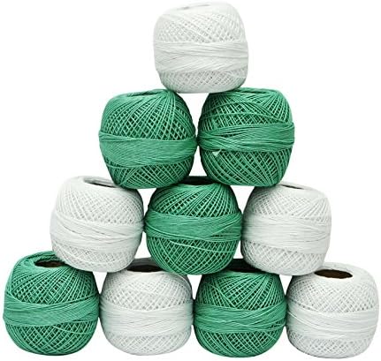 Embroidery Crochet Mercer Cotton 10 Pcs Yarn Thread Skein Craft Tatting Knitting