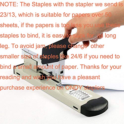 ONDY Heavy Duty Stapler with 1000 Staples, 100 Sheet High Capacity, Office Stapler, Desk Stapler, Big Stapler, Paper Stapler, Commercial Stapler, Large Stapler, Industrial Stapler, Heavy Stapler