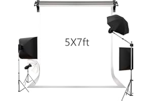 Kate 5ft×7ft Solid White Backdrop Portrait Background for Photography Studio White Backdrop Background for Photography Photo 