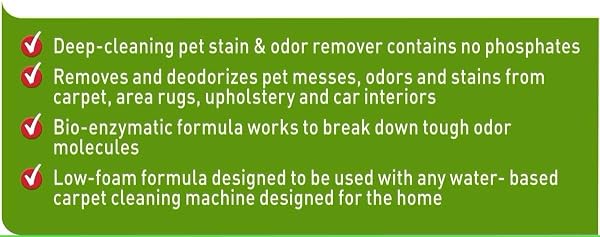 NATURE’S MIRACLE CARPET SHAMPOO, BIO-ENZYMATIC DEEP-CLEANING PET STAIN AND ODOR REMOVER, 64 OZ